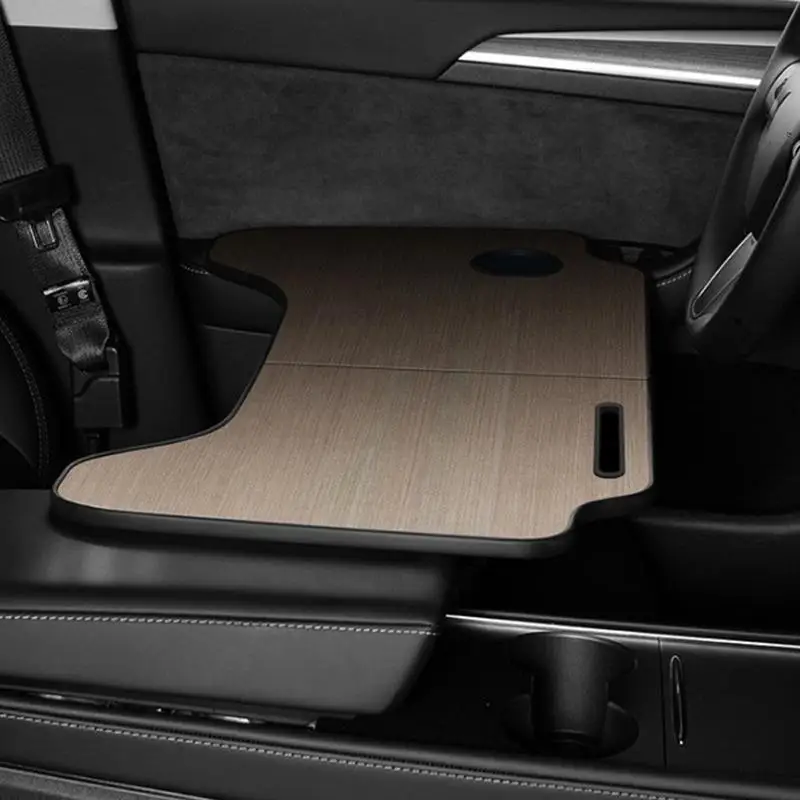 For Tesla Car Laptop Tray Lunch Table Car Work Table Lunch Desk Foldable Non-Slip Desk Sedan And SUV Steering Wheel Food Table