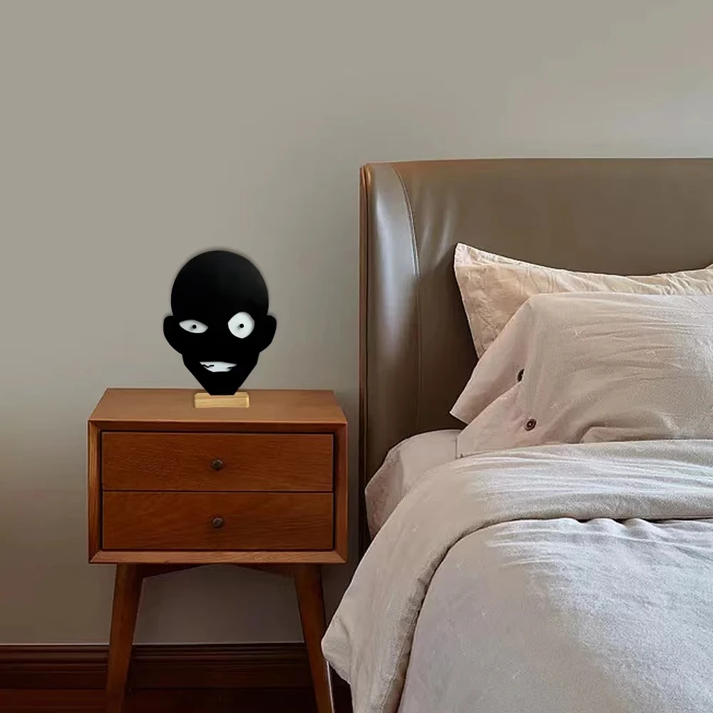 Conan Small Black Night Light Prisoners In Black Lampshade Detective Rechargeable Bedside Lamp Led Creative Table Lamp
