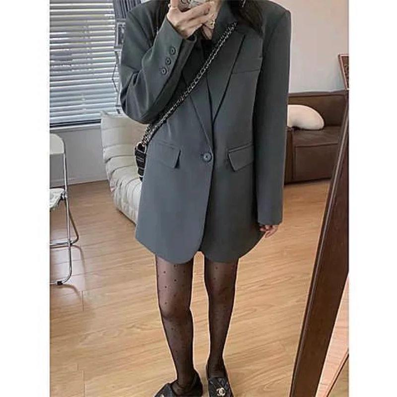 Blazer Women's Spring Autumn Versatile New Style High-end Black Design Casual Fashion Western Style Small Suit