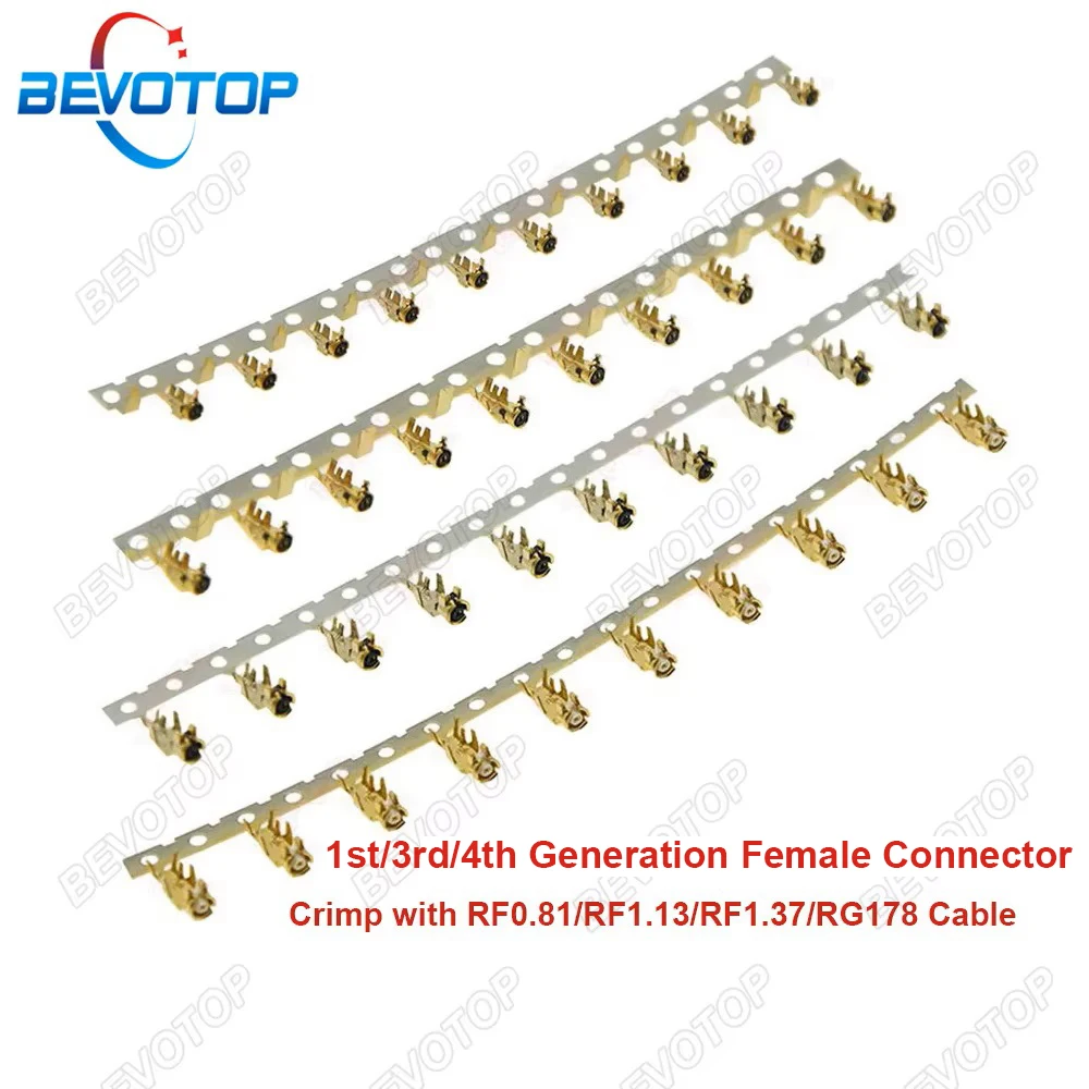 100PCS Ufl IPX MHF Female Connector RF1/3/4 SMT Socket WiFi Antenna Base PCB RF Coaxial Antenna Board Terminal