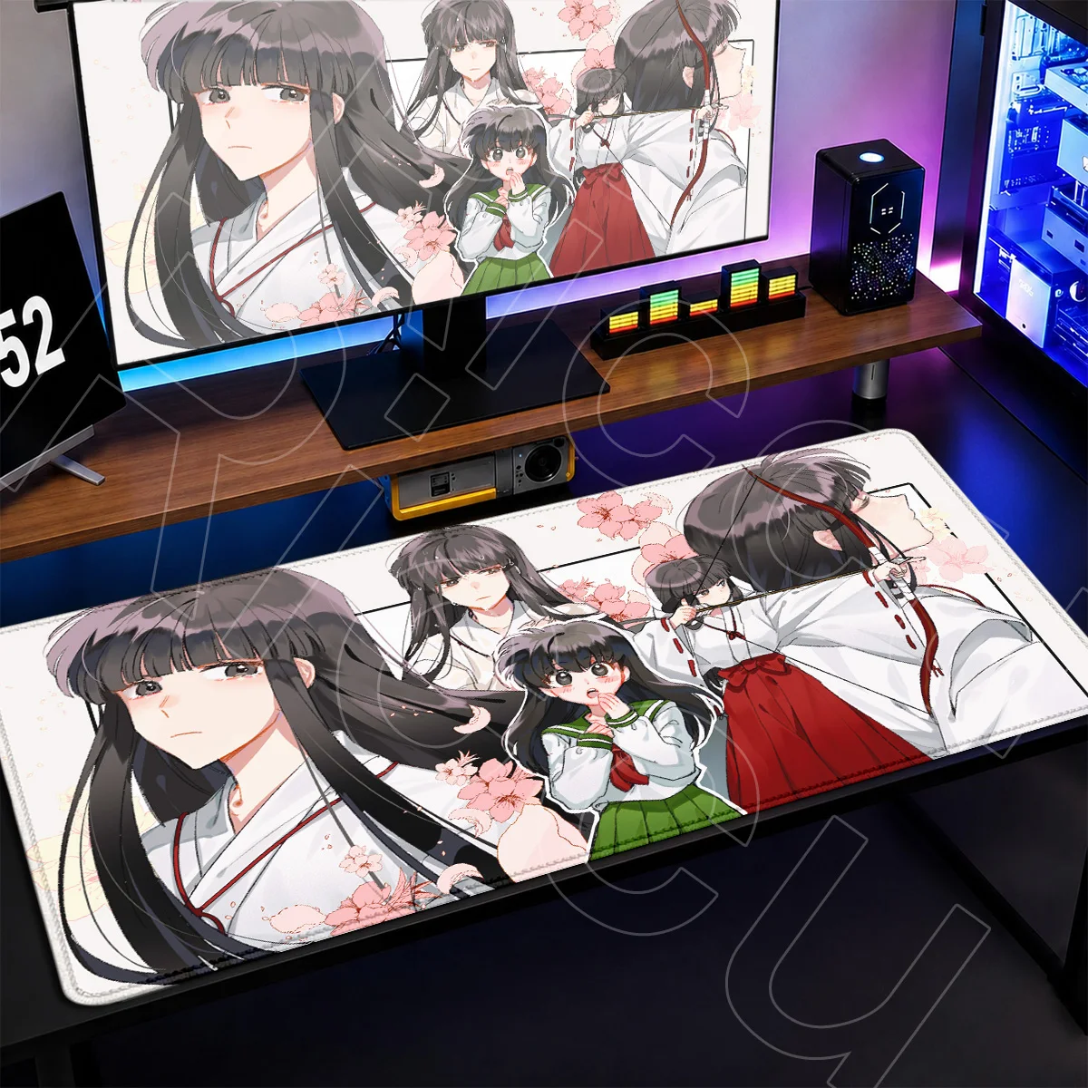 Hot Anime Inuyasha Mouse Pad HD Printing Extended Table Mauspad Large Kawaii Girl Kikyo Gaming Office Carpet 900x400mm Mouse Mat