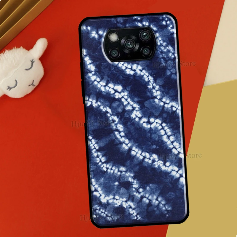 Shibori indigo Tie Dye For Xiaomi 13 11T 12T Pro 12X 12 Lite Case For POCO F5 X3 X5 Pro F4 X4 GT C40 M5s F3 Coque