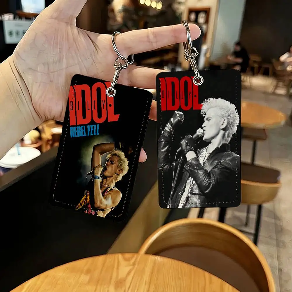 

Держатели для карт Singer Billy Idol, защита от потери студенческих удостоверений личности, защитный чехол, чехлы для карт доступа в кампусе, брелок для ключей