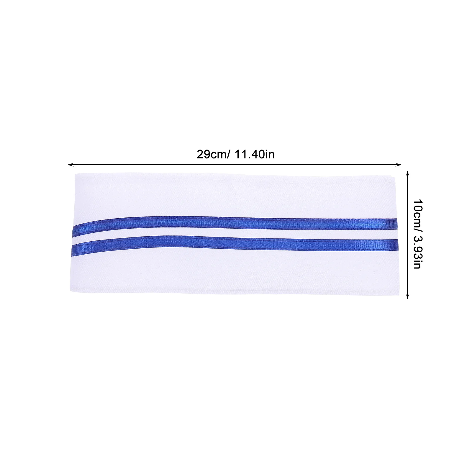 Czapka kucharska unisex z niebieskim brzegiem, wytrzymała czapka do gotowania dla piekarni, restauracji, gastronomii, mała czapka kucharska, akcesoria kucharskie.