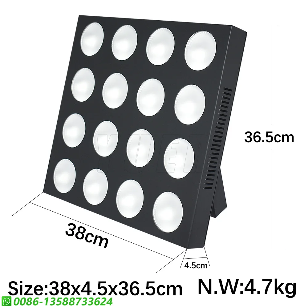 Imagem -05 - Rgbw 4in Led Matrix Wash Efeito Strobe Iluminação dj Disco Party Dance Floor Decoração do Clube de Casamento Bar Luzes do Palco 16x12w Pcs