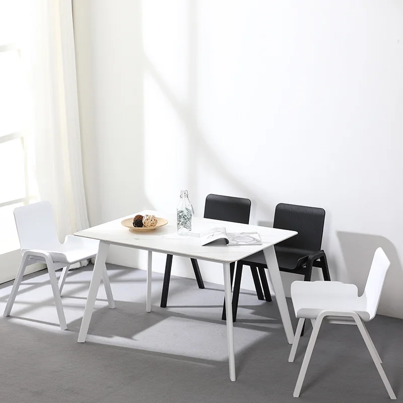 Nordic Minimalist Modern Designer Trendy Solid Wood Backrest Dining Chair for Home Office Reception Meeting Leisure Furniture