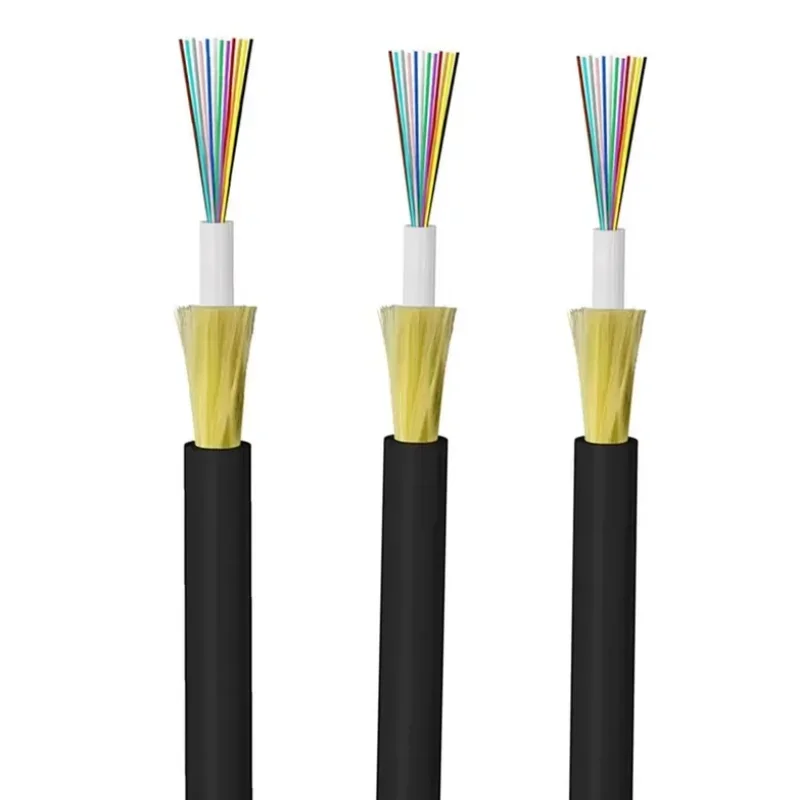 4 8 12 Core GYFXTH Unitube Glass Yarn Aramid Yarn Non Metallic Optical Fiber Cable JET Fibre Optic Cables