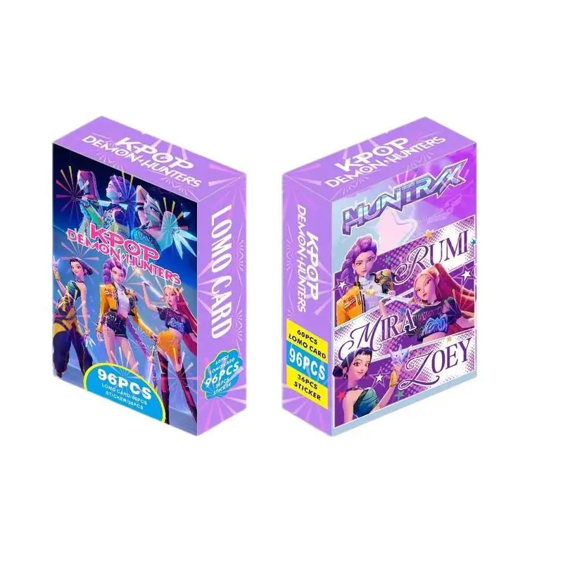 Nuovo Arrivo 96 pz/scatola Anime Kpop Devil Hunter Set di Carte Da Collezione Carte Lomo Carta Da Gioco Raccogliere Carte Olografiche Giocattoli Regali