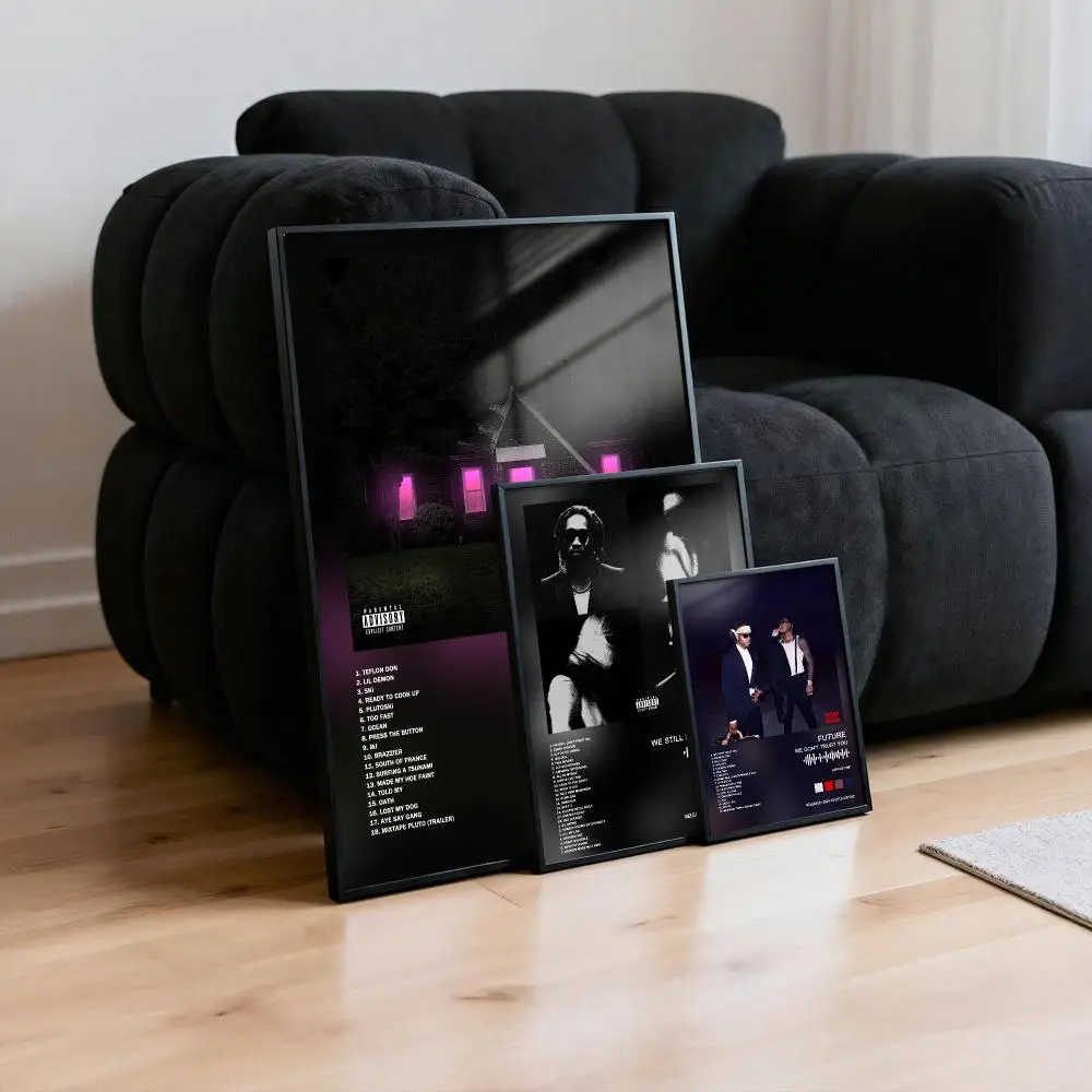 Future Poster Peelable Self-Adhesive Album Cover Poster Stickers, Frameless Wall Art for Singer Band Pop Rap Bedroom
