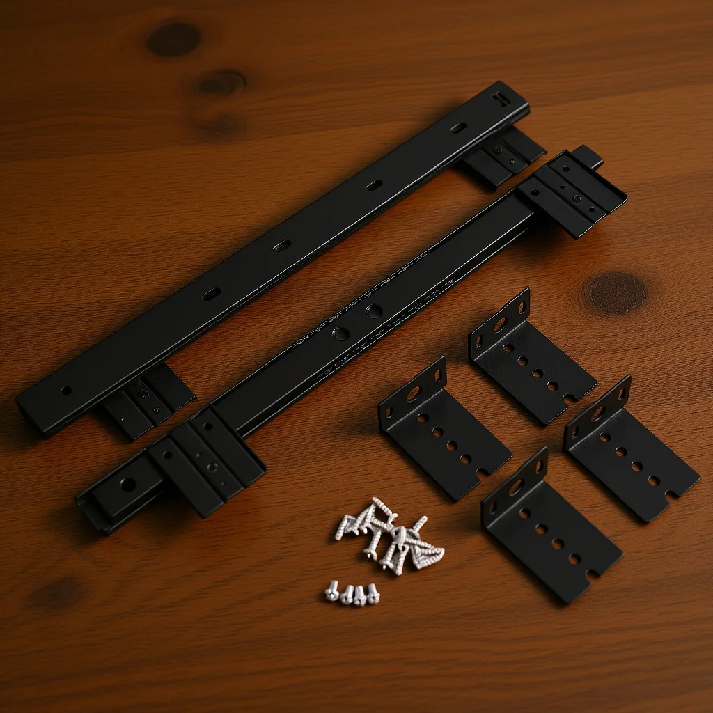 

1Pair Keyboard Tray Slide Rail Track Smooth Bearing Desk Drawer Rail Steel Ball Bearing Quiet Keyboard Drawer Track