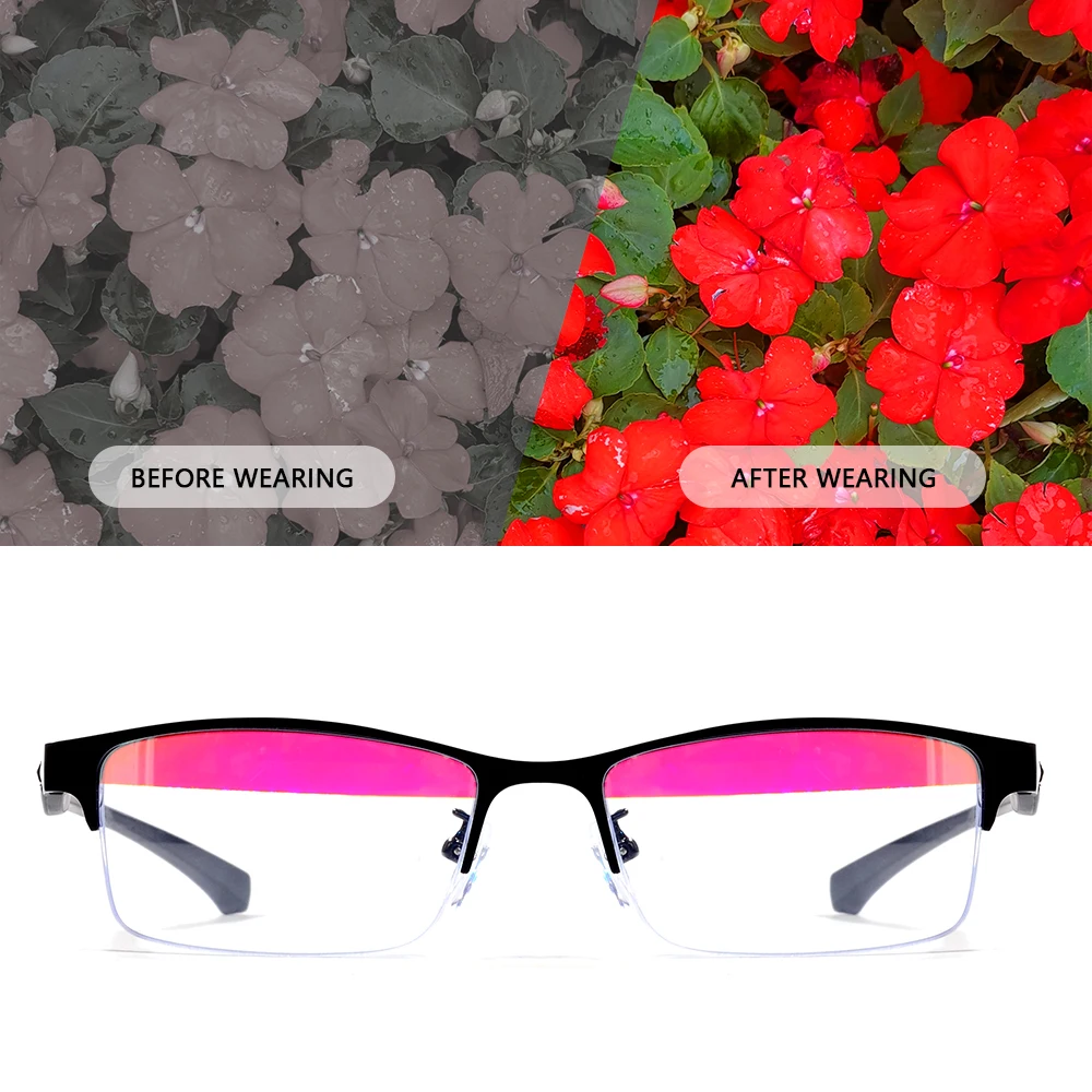 CRIXALIS New Red Green Color-blindness Glasses Women Men Color Blind Corrective Spectacles Frame Driver Glasses For Daltonism - view 5
