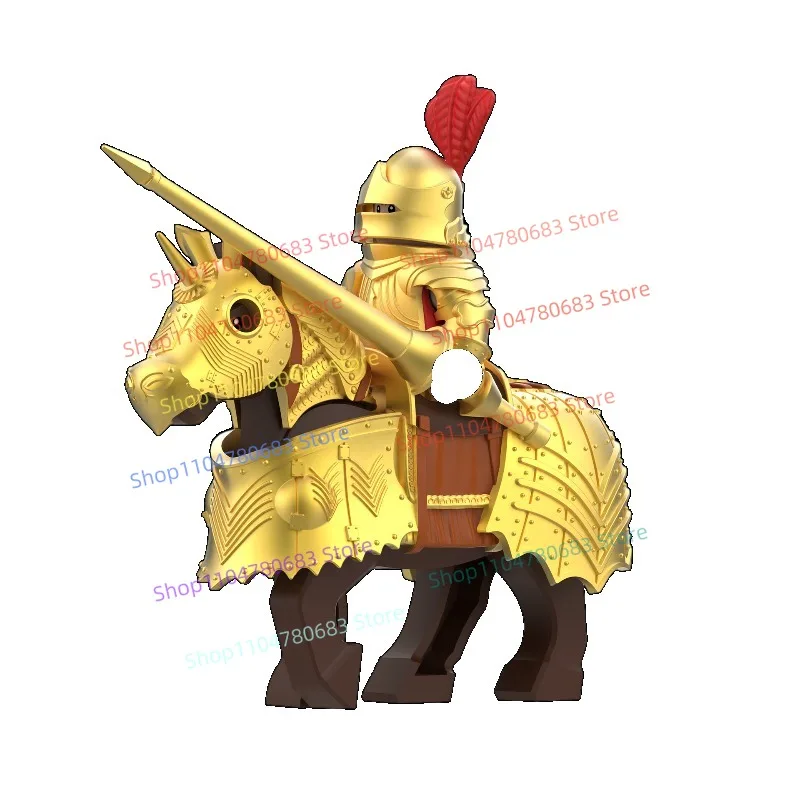 

MOC DY334-DY336 Средневековая Золотая Кавалерия Мини-фигурка Строительные блоки Сборка Модель Украшения Мультяшные игрушки Подарочная коллекция