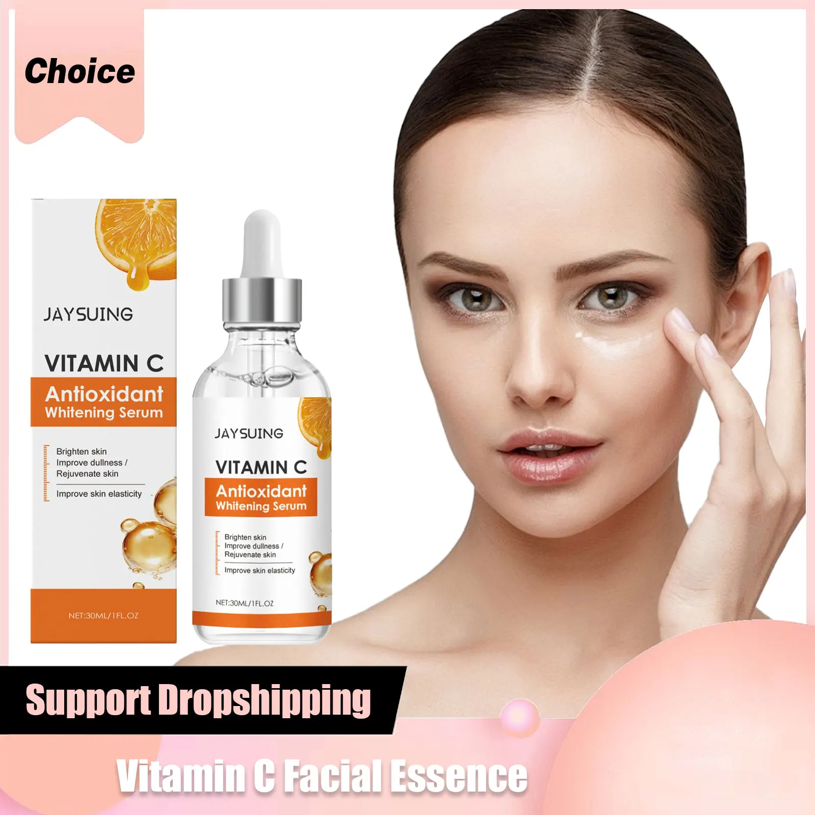 

Vitamin C Facial Essence Hyaluronic Acid Dark Spo-t Remover Anti Wrinkle Moisturizing Repair Firming Brightening Skincare Serum