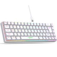 HXSJ V200 60% Russian gaming Keyboard, ergonomic, 68-Key RGB Backlit Wired office membrane Keyboard for Desktop PC and Laptops