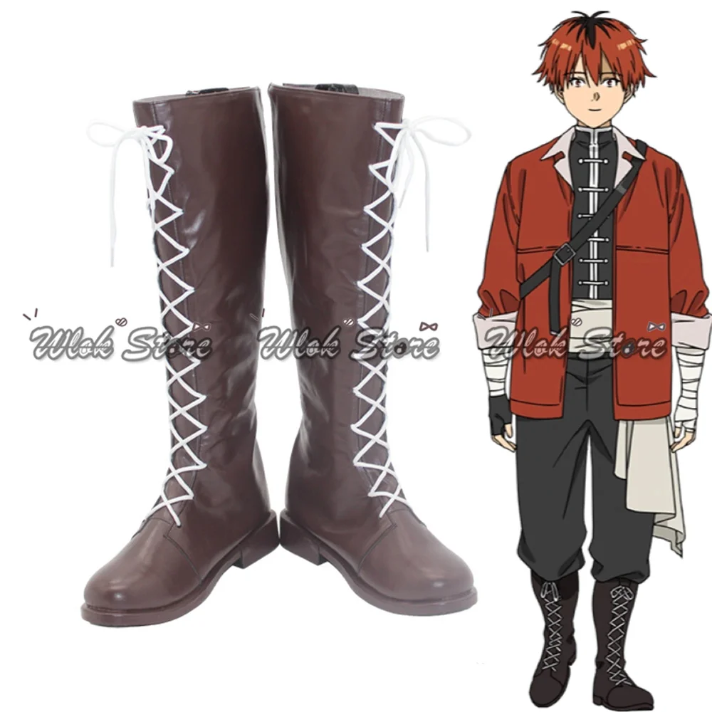 Anime Frieren's Friend Stark Cosplay Shoes Brown Boots Custom Made Men Women Halloween Carnival Party Role Play Shoes