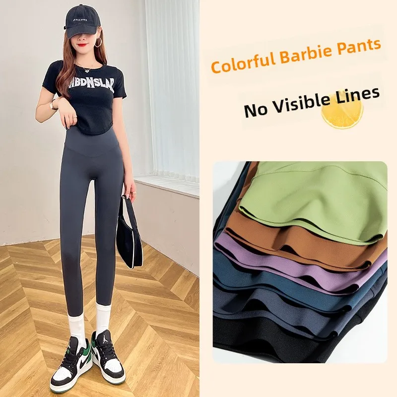 

Женские летние тонкие леггинсы с высокой талией для йоги, утягивающие, облегающие, для коррекции живота, базовый слой