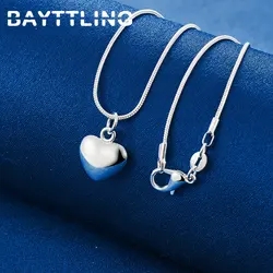 925 Sterling Silver 16-30 Inches Charm Heart Pendant Necklace For Women Fashion Engagement Jewelry Christmas Gifts Accessories