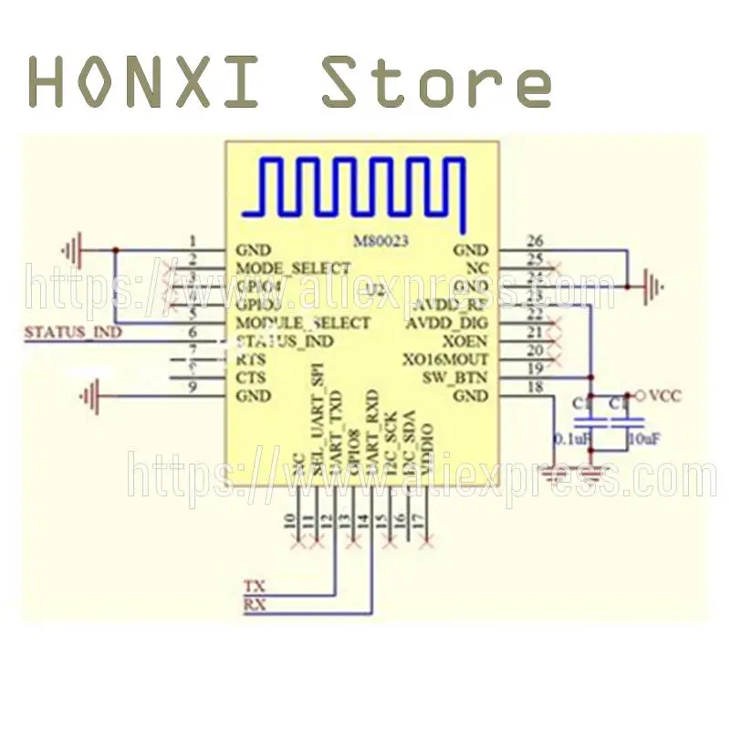 1Pcs DX-BT16 4.2 Bluetooth Module Seriële Passthrough BLE4.0 Ondersteuning Ios Android Draadloze Module.