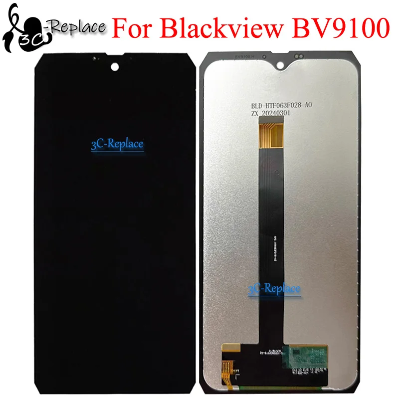 Black 6.3 Inch For Blackview BV9100 LCD DIsplay Touch Screen Digitizer Panel Assembly Replacement