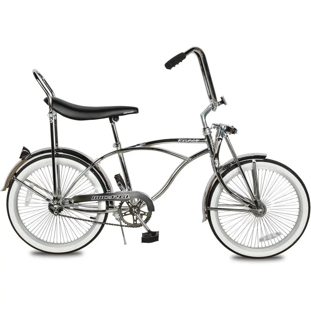 

20 Vintage-Style Cruiser Bike with High Handlebars and Colorful Banana Seat for All Ages