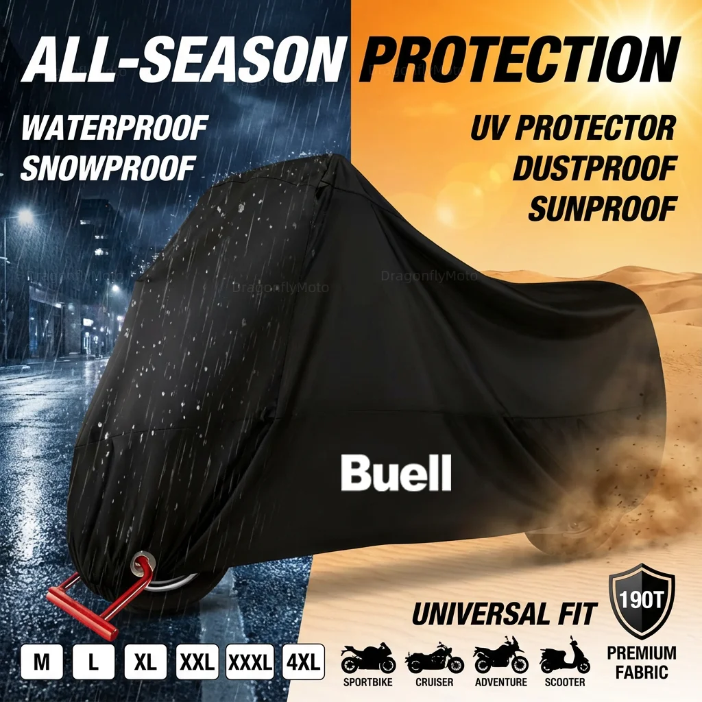 

For Buell 1125R 1125CR XB12R XB12Ss XB12Scg Ulysses XB12XT XB9 190T Waterproof Motorcycle Covers Motors Dust Rain Snow