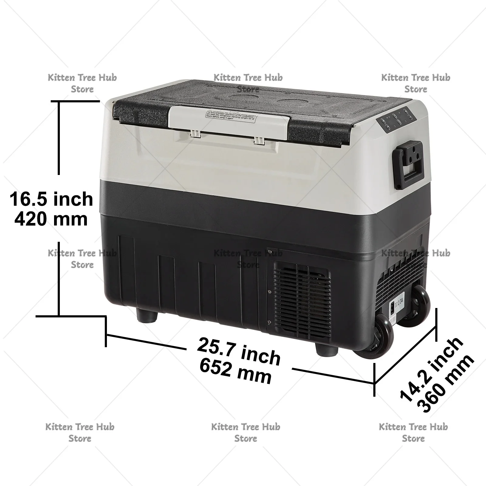 35L/45L/55L Portable Foldable Handle Car Refrigerator with Wheel Compressor Freezer for Camping Picnics Car Home Traval