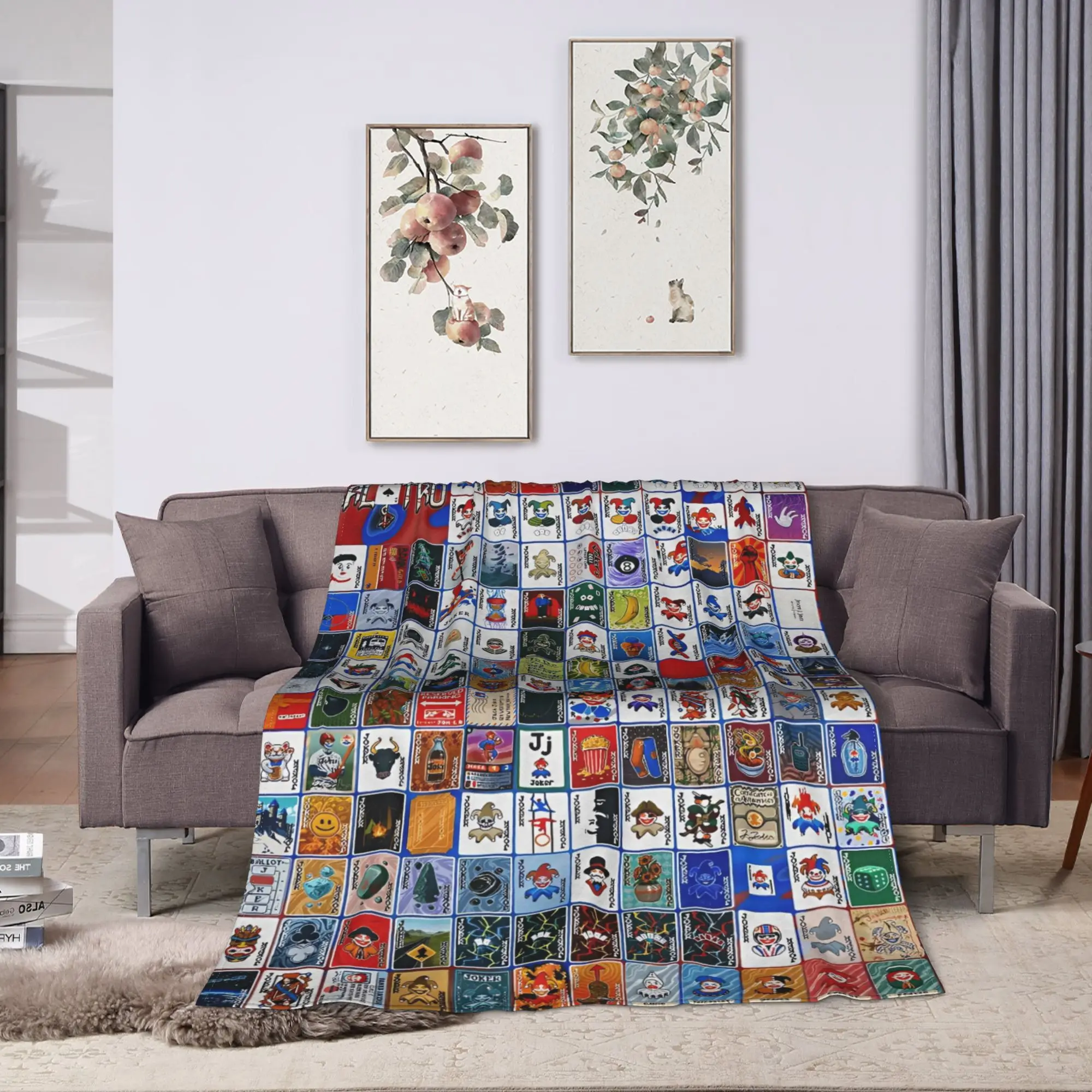 Super Soft Blanket Airplane Travel Balatro Game Card Joker Bedding Throws  Flannel Bedspread For Street Trend Sofa Bed Cover