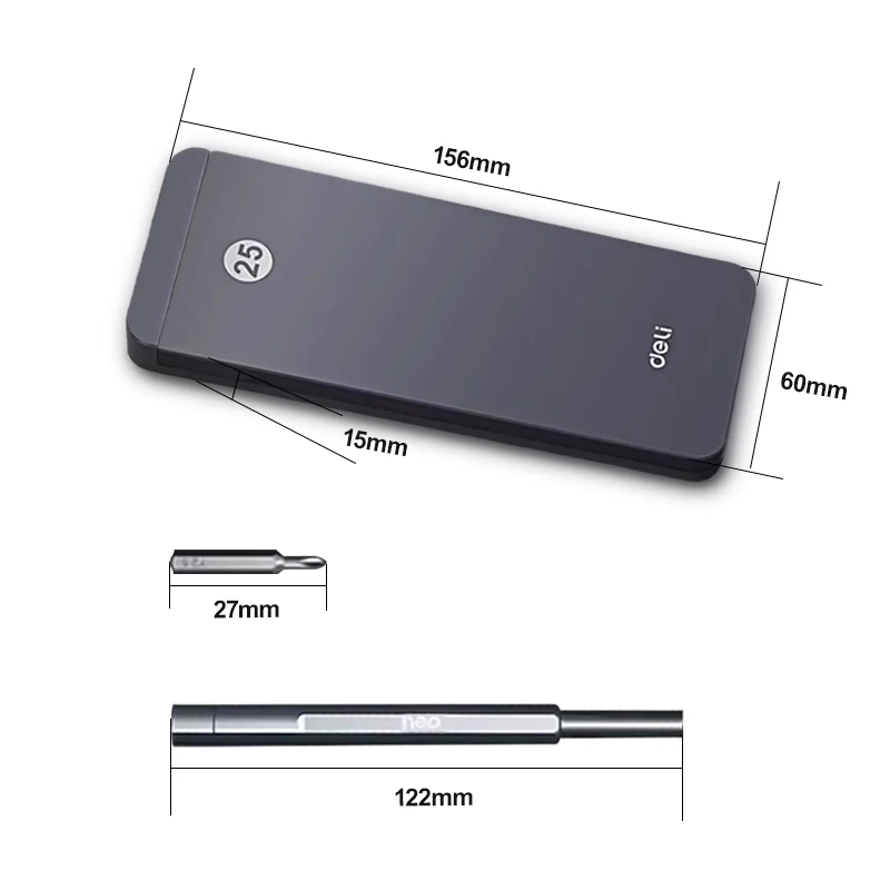 25 في 1 طقم مفك براغي مغناطيسي طقم أدوات صغيرة لإصلاح الهاتف المحمول والكمبيوتر الأجهزة المهنية مع 24 لقمة سداسية توركس