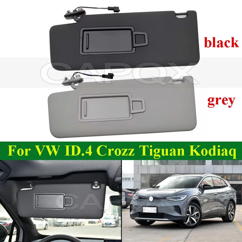 CAPQX For VW ID.4 Crozz Tiguan L Kodiaq Car Sunvisor Sun Visor Antidazzle Shade Sun Shield Sunshield with Light 5TD857551