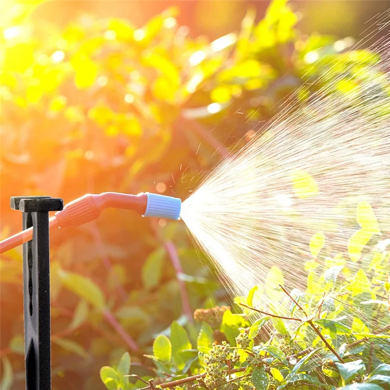 

AT43-1/4 Inch Tubing Drip For Irrigation Support Stakes 100 Pieces-1/4" Drip Tube Holder Stakes For Irrigation Hose Emitter