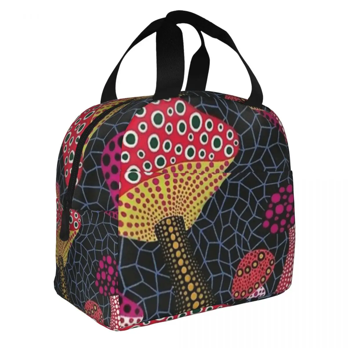 Yayoi Kusama Pop Pumpkin Classic Artists Thermal Insulated Lunch Bag Women Portable Lunch Container for Outdoor Storage Food Box