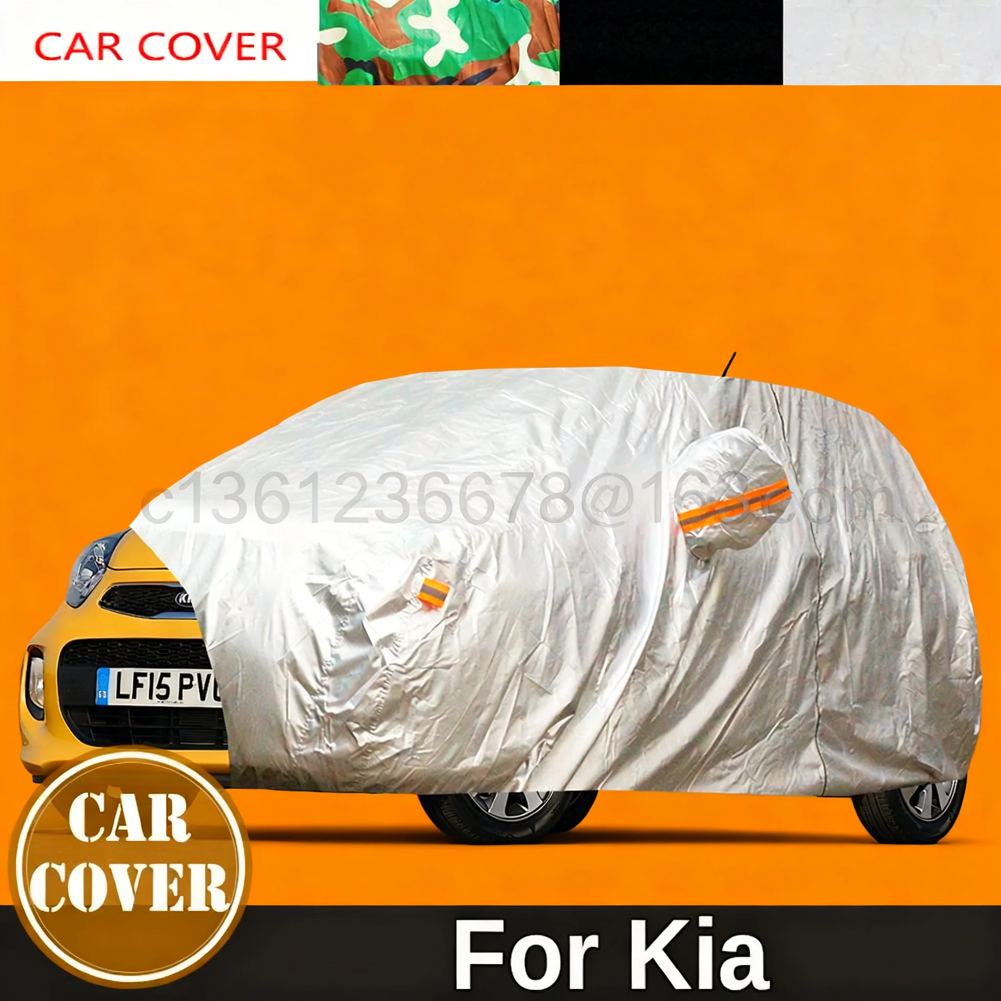 غطاء سيارة لكيا لكيا - مقاوم للأشعة فوق البنفسجية، مقاوم للمطر، متوافق مع K8 كرنفال، نيرو، أوبيروس، بوريجو، بيكا