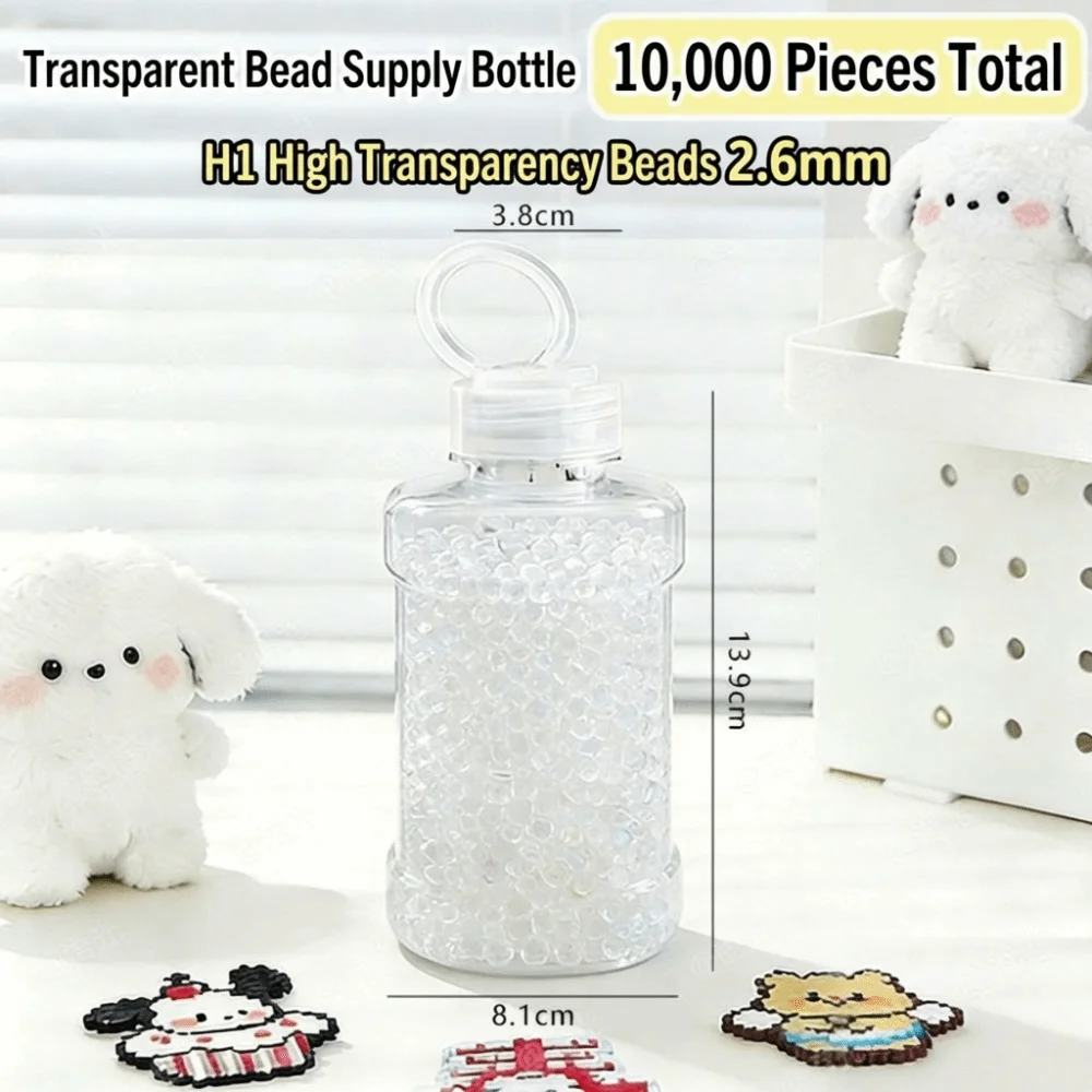 

Art Supplies 2.6mm Beads DIY Refill Pack Transparent Portable Bead Refill Pack Creative Giant Capacity Material Kit Crafts