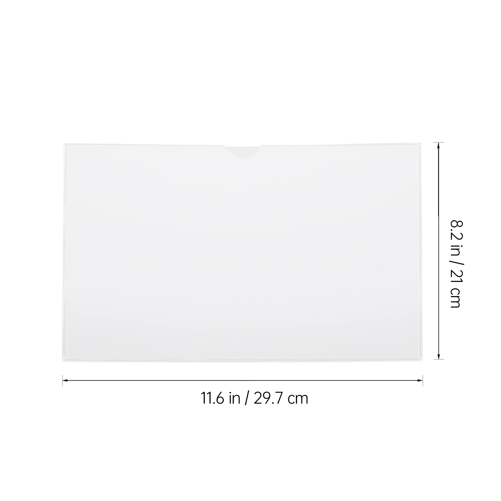 

2pcs Acrylic Display Box A4 Paper Holder Clear Rack Cards Slot Smooth Edge Storage Tool Suitable Home School Mall