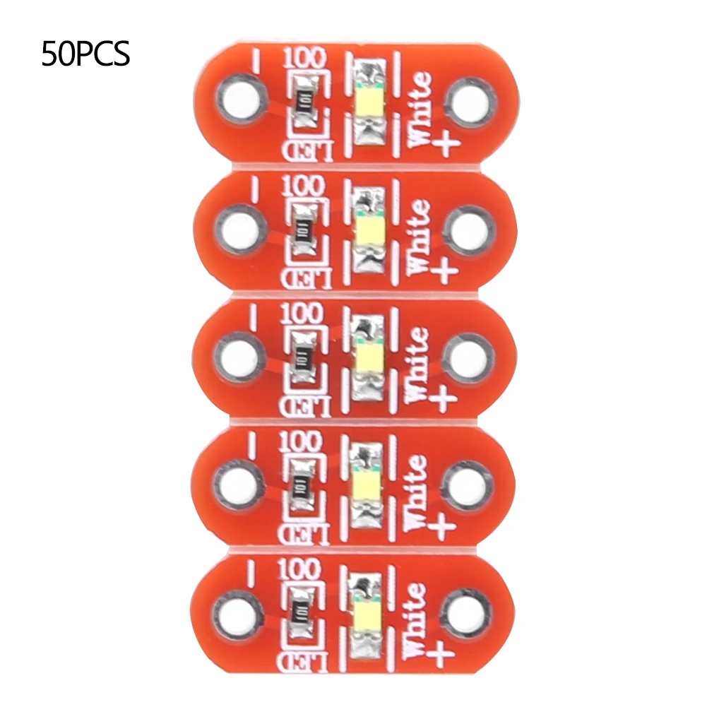 

50 Pcs LilyPad LED Module White Wearable Surface Mounted LED DIY Kit for Arduino 3~5V