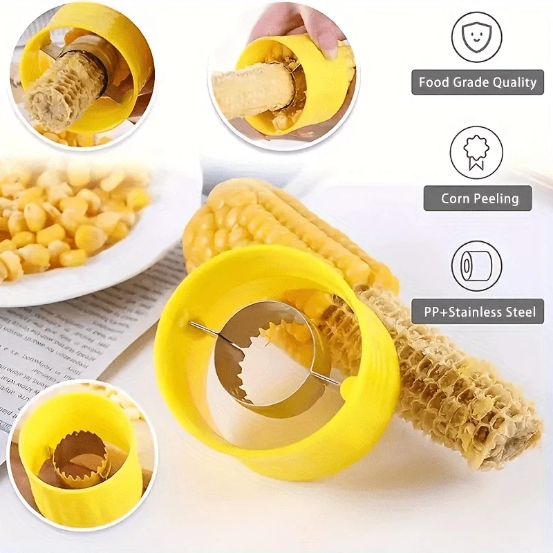 1 Manual Corn De-husker, Multifunctional Vegetable Peeler, High-Efficiency Corn Cob Remover and Vegetable Peeler