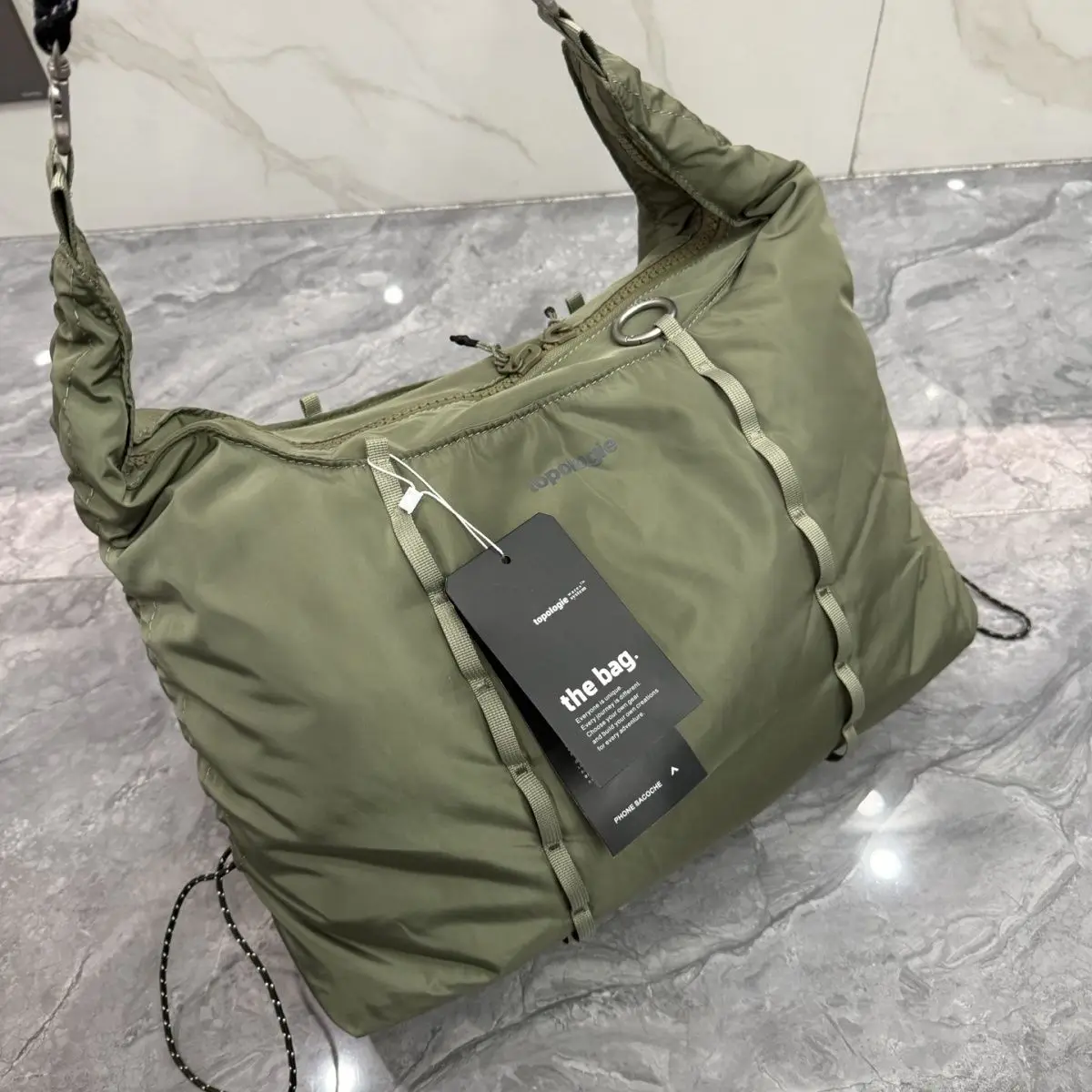 2026 New Japanese Cloud Tote Nylon Drawstring Bag Large Capacity Fashion Trendy Outdoor Shoulder Handbag Casual Shopping Purse