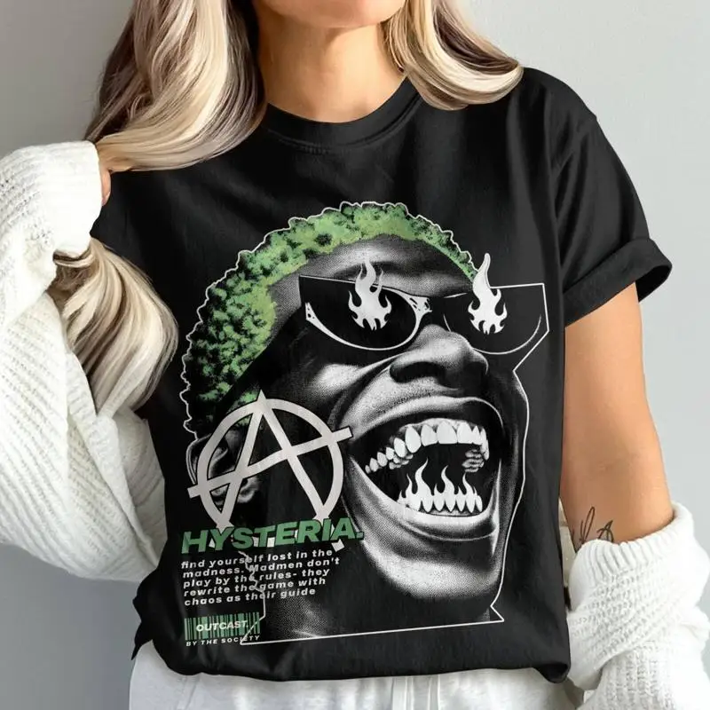 تي شيرت هستيريا بيان مميز جريء فني فريد من نوعه