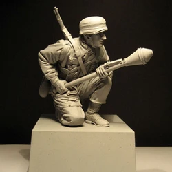 1/16 Die Cast Resin Figure Assembly Kit Model Normandy War Bazooka Soldier Unpainted