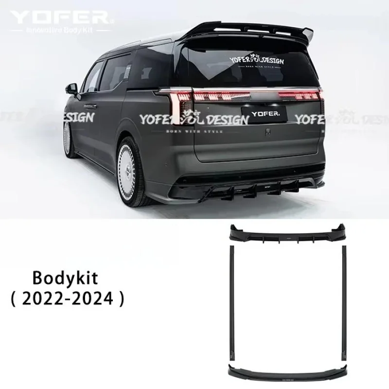 Factory Wholesale Unpainted Exterior Modified Lip Front Rear Side Aprons Body Kit Car Bumpers For 009