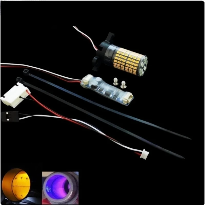 LED Light Kit for FMS 70/80/90mm EDF Afterburner Inrunner DIY Nozzle Ring for RC Jet Airplane Ducted Fan Thrust Tube Accessories