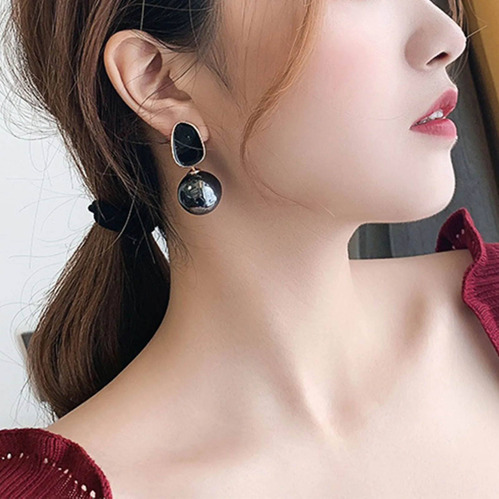 Trendy Pearl Earring For Women Simple Irregular Pearl Ear Rings Elegant Exquisite OL Style Girls Jewelry Ear Accessories image 2