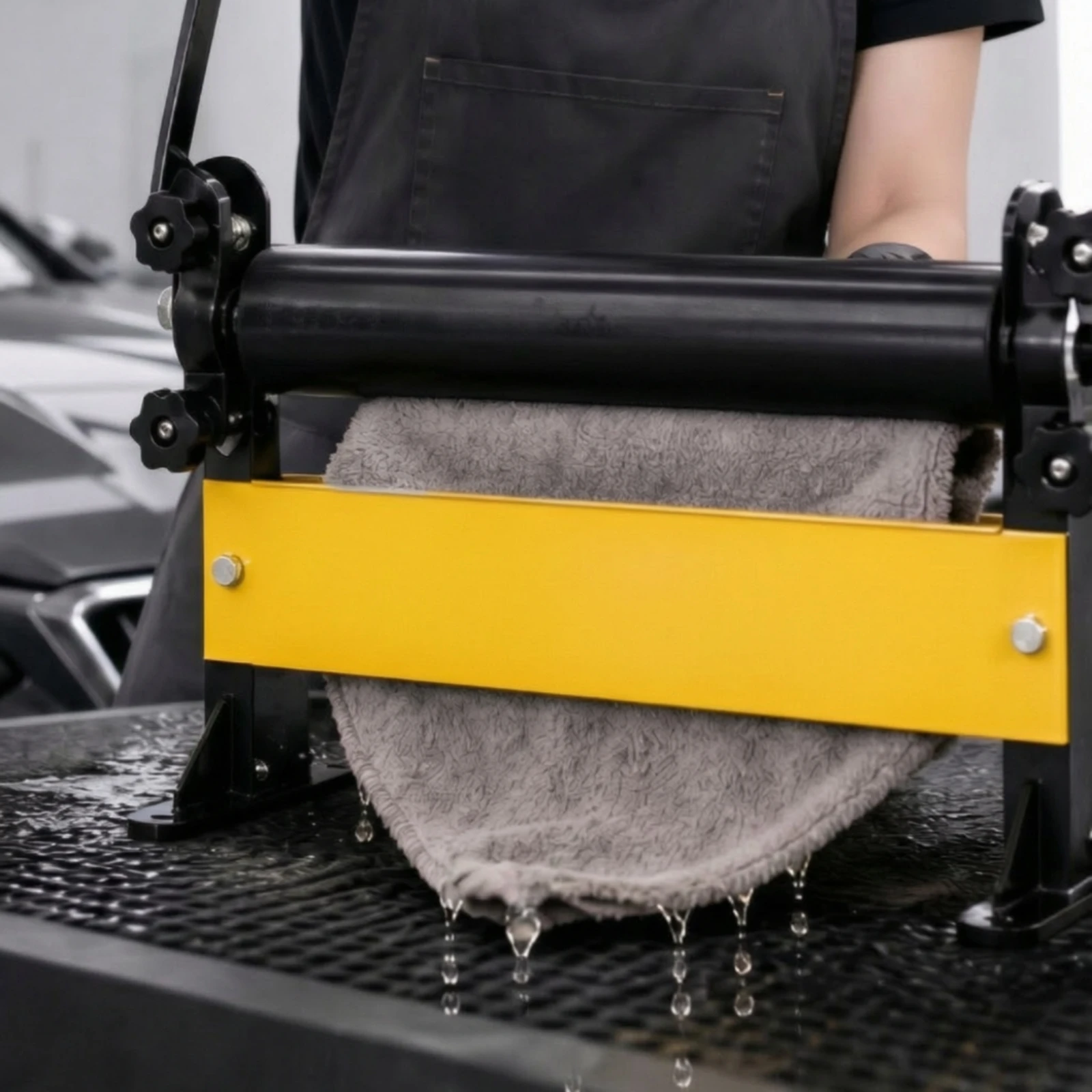 Hand-Cranked Towel Wringer Commercial-Grade Towel Wringer with Stainless Steel Construction Sturdy for Car Wash Operators