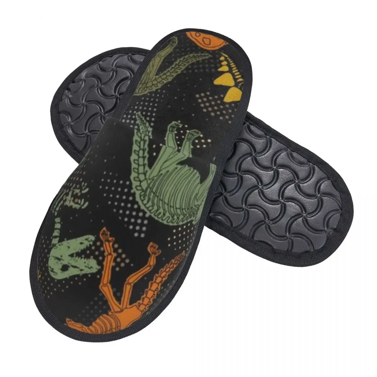 Dinosaur Skeleton Slipper For Women Men Fluffy Winter Warm Slippers Indoor Slippers