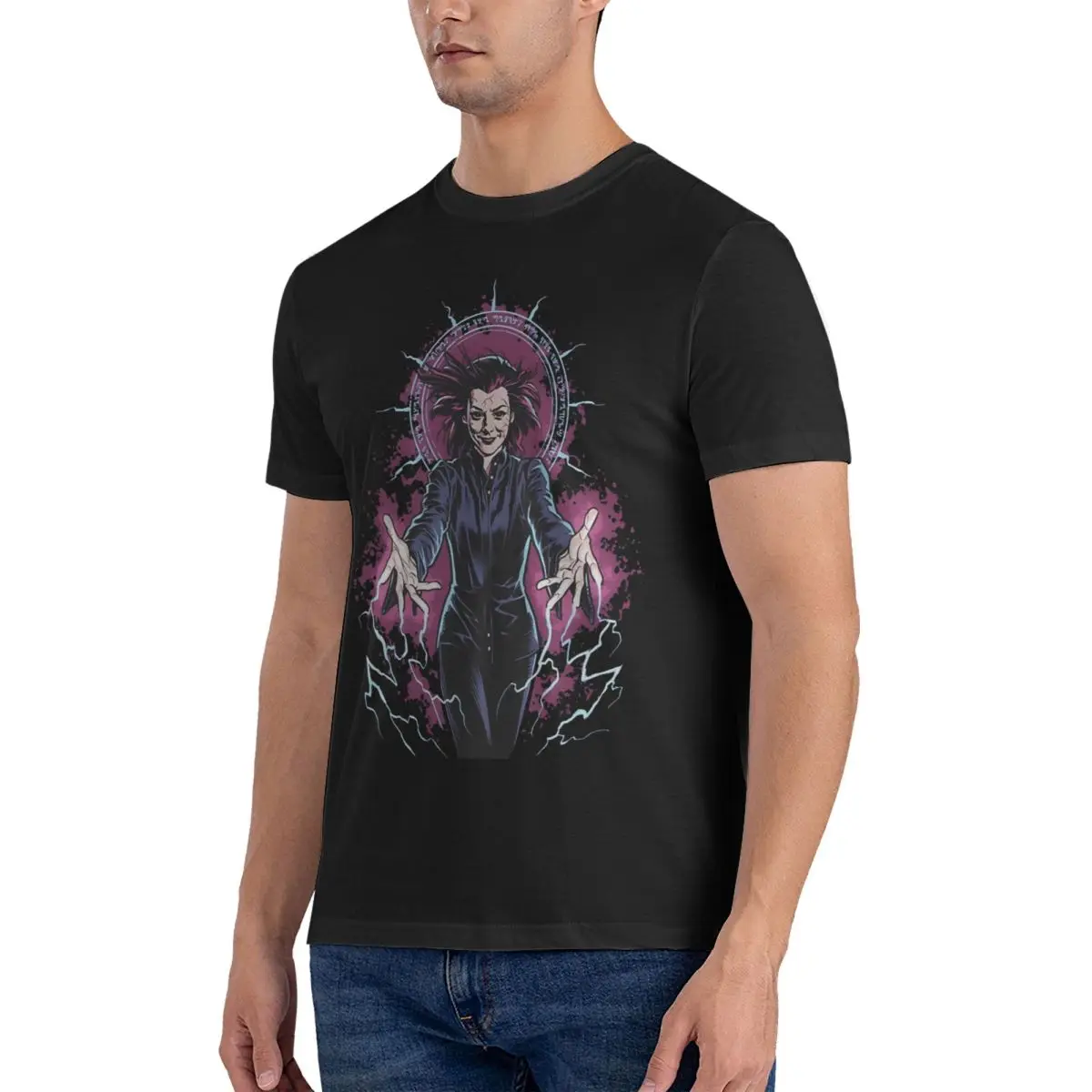 Dark Willow Men T Shirts Buffy The Vampire Slayer Tees Round Neck T-Shirt 100% Cotton mens clothing official-website tops fugees