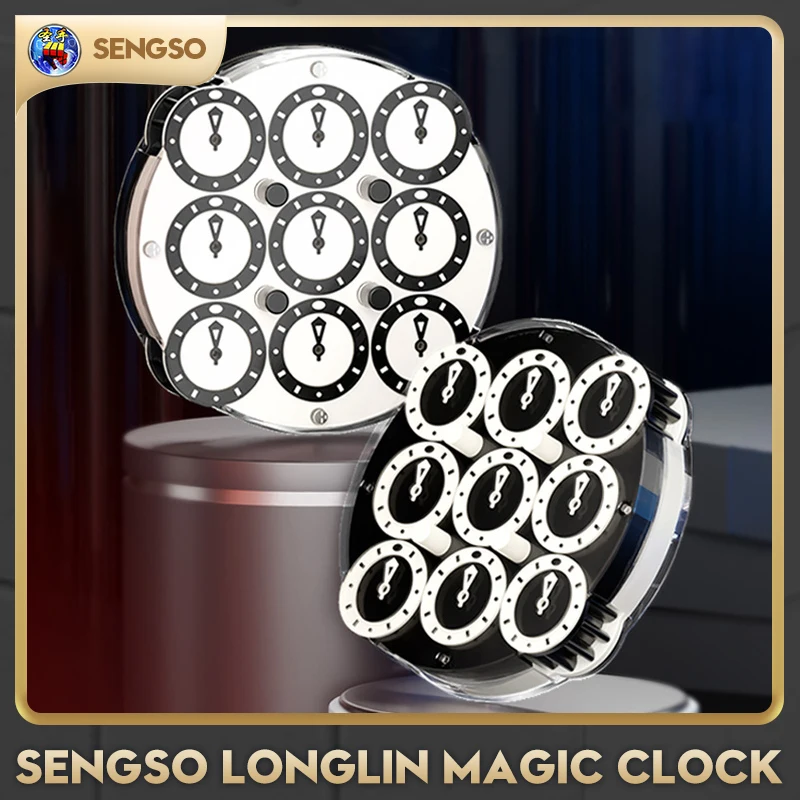 

[CubeFun]ShengShou LongLin Magic Clock 4x4 Magnetic Speed Cube Puzzle SENGSO Dragon Scales Toys Games Gifts