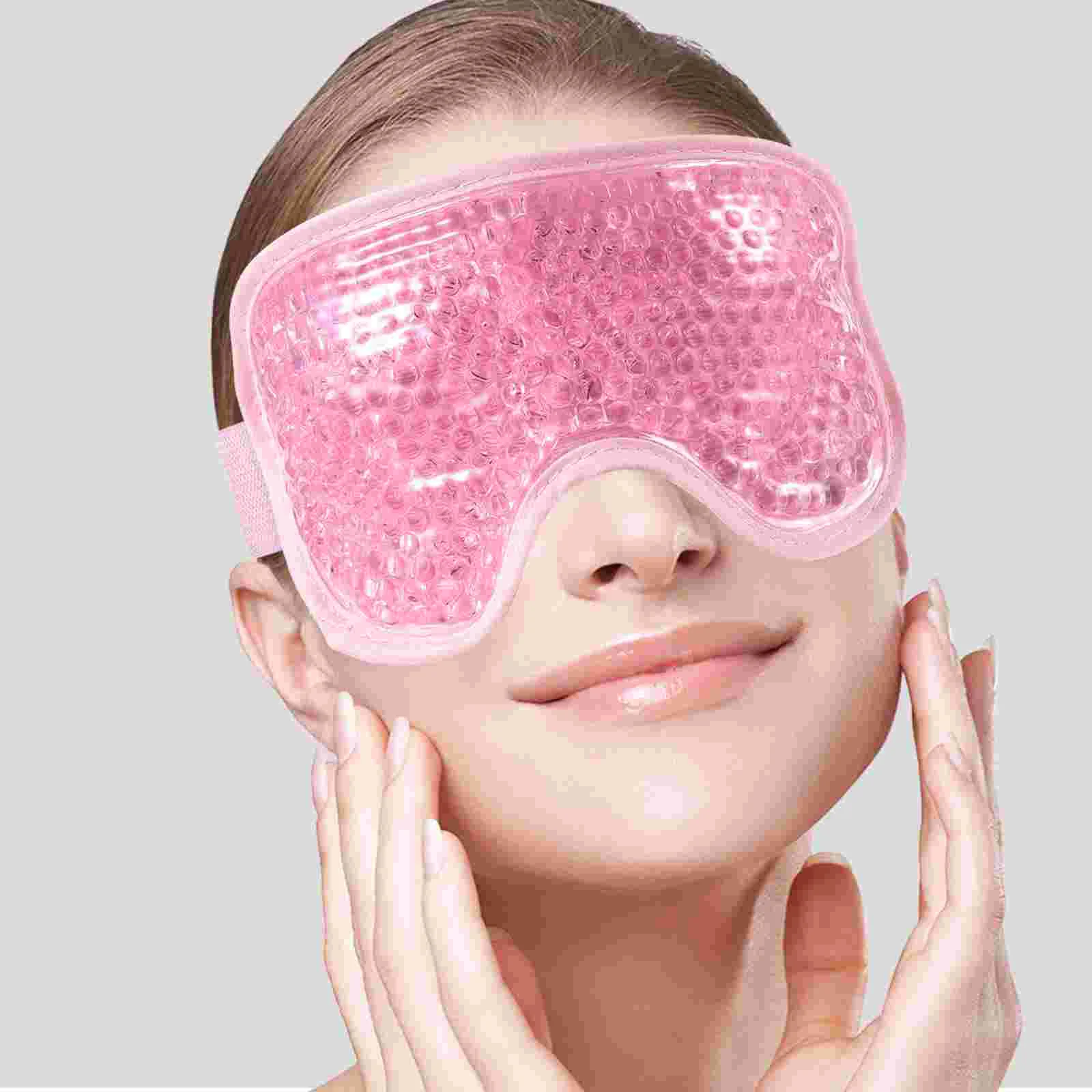 2 Pcs Eye Gel Relieve Fatigue Cold Pads Portable Cooling Gels Pink Packs Child