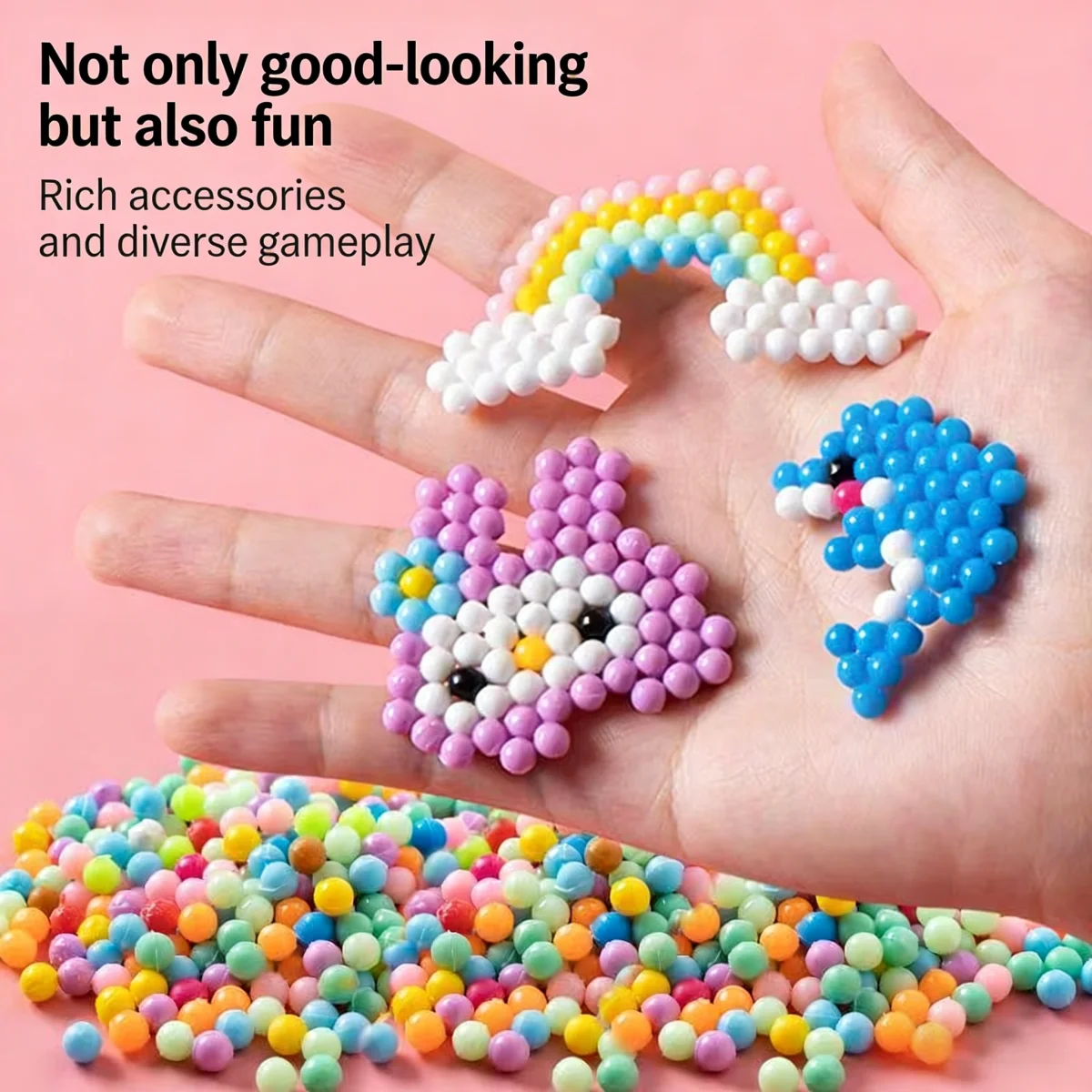 300Pcs  Refill Packag 5mm Water Beads Spray Hama Beads Magic Educational 3D Beads Puzzles Perlen for Children Toys