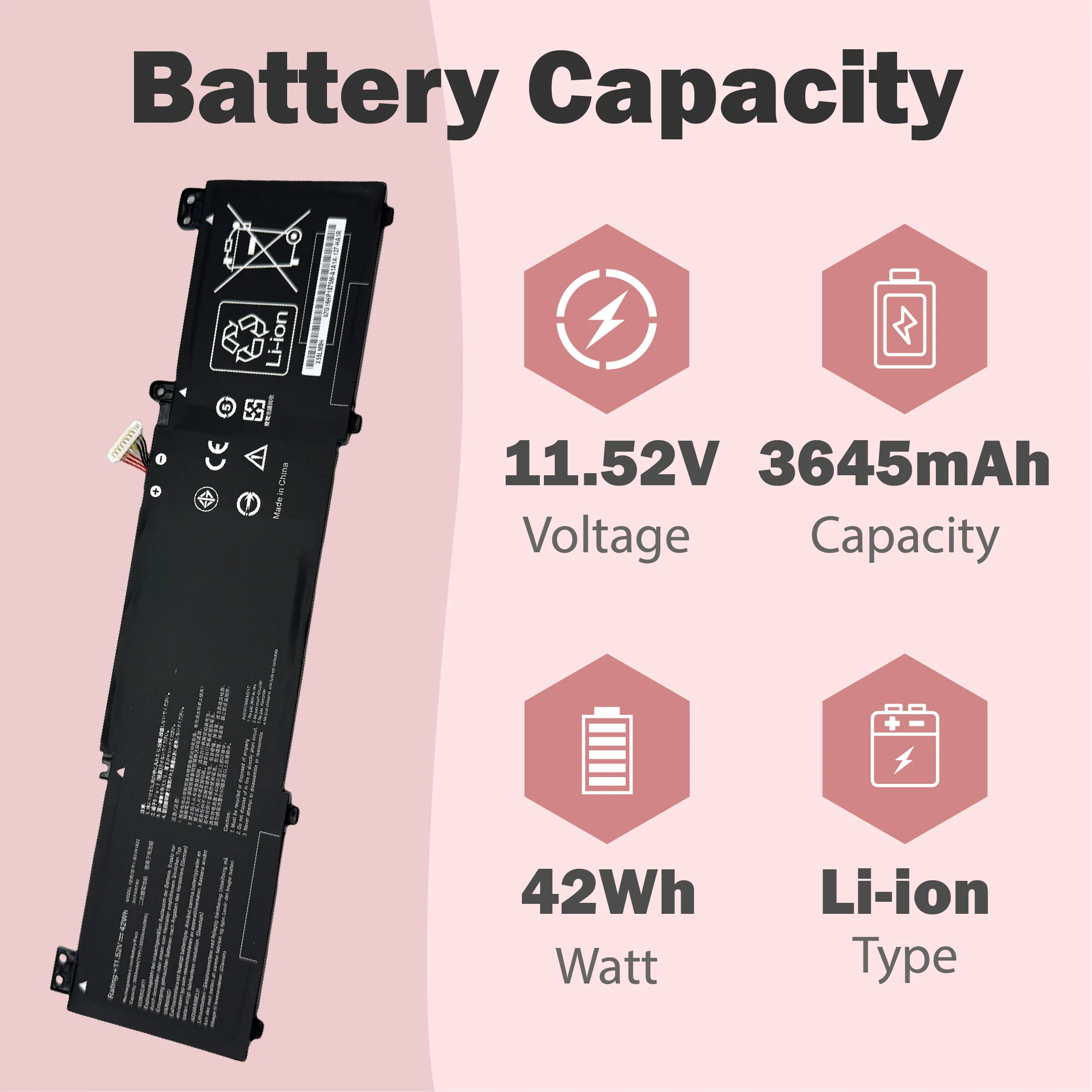 B31N1822 GuangQi 11.52V 42Wh Replacement Battery For ASUS ZenBook Flip 14 UM462 UM462DA Series B31Bi2H B31BIEH B31BlEH 0B200-032