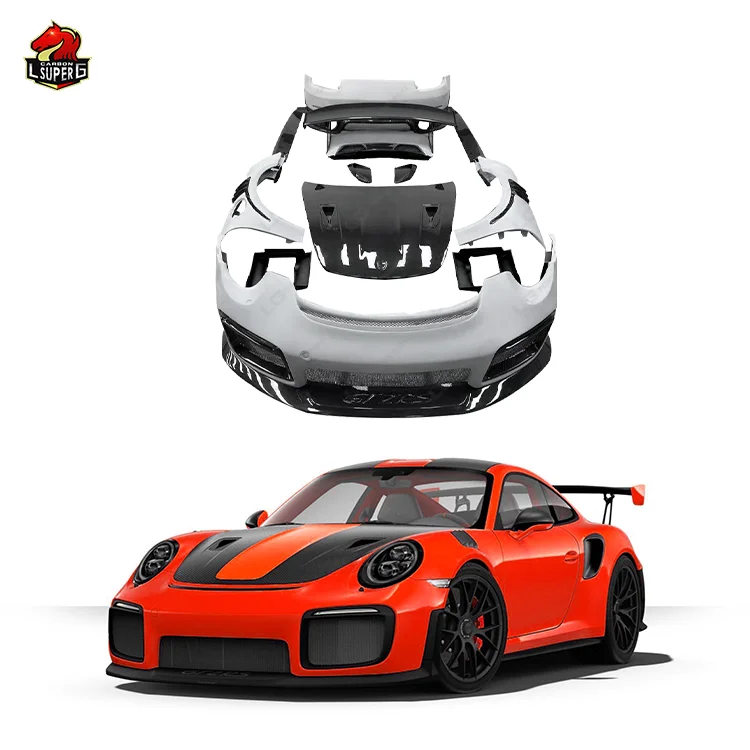 Hot Sell GT2 RS Carbon Fiber Body Kit For Porsche 911 991.2 Auto Car Parts Modification Front Rear Bumper Hood Spoiler